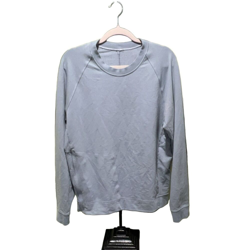 Lululemon City Sweat Crew Men's Light Blue L Pullover Sweatshirt Zip